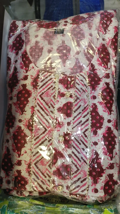 Cotton kurti with pent  uploaded by Shree krishna fabrics on 10/16/2023