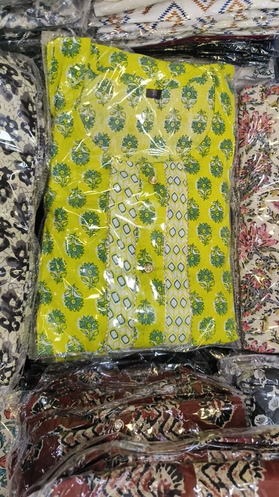 Cotton kurti with pent  uploaded by Shree krishna fabrics on 10/16/2023