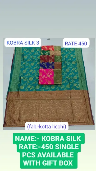 KOBRA SILK WITH GIFT BOX uploaded by Doshi textiles on 10/16/2023