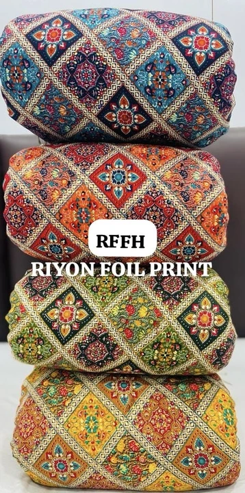Rayon Foil Print 44’’ Width  uploaded by Rakshit Fashion Fabrics Hub on 10/16/2023