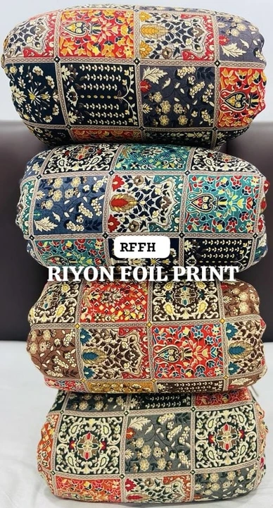 Rayon Foil Print 44’’ Width  uploaded by Rakshit Fashion Fabrics Hub on 10/16/2023