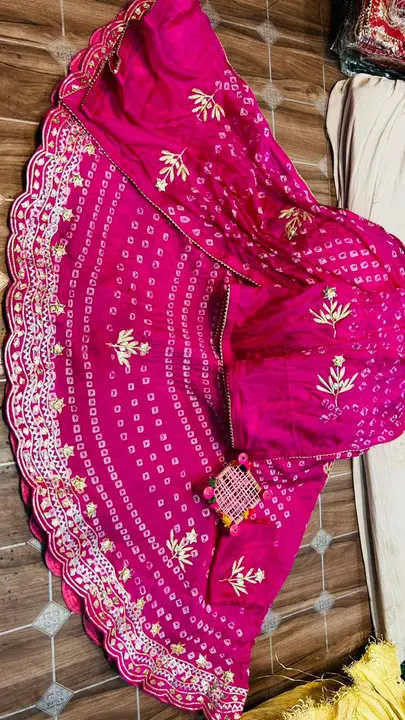 One more colour add 🙏🏻
And rate in today sale price 
New launched beautiful art silk fully stiched uploaded by Gotapatti manufacturer on 10/17/2023
