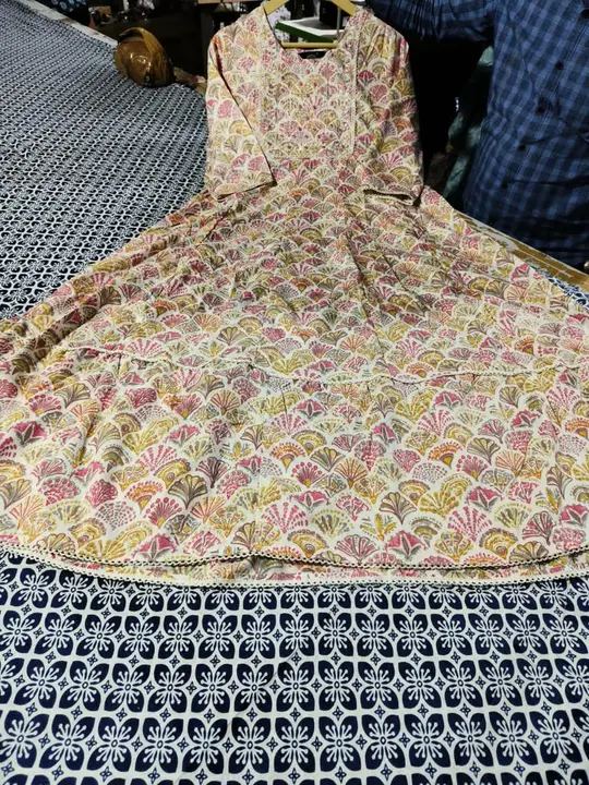 HEAVY BOUTIQUE REYON WORK LONG GOWN uploaded by Swastik creation on 10/17/2023