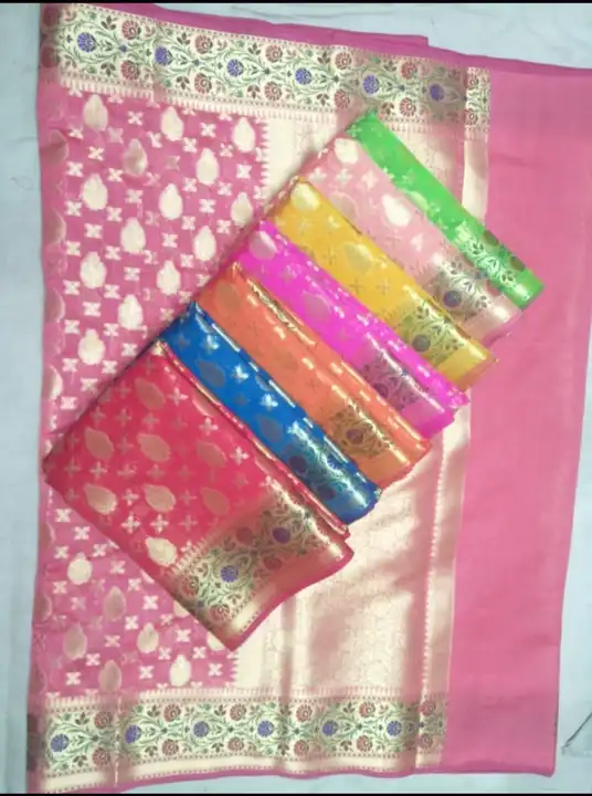Organza Fancy Saree
Premium Quality Fabrics 
Full Saree with Blouse
Colour - 8
Set       -8   uploaded by business on 10/17/2023