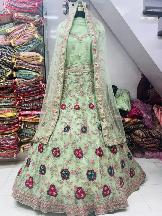 Net fabric with dabal kenken full jarkan  uploaded by Srija collection on 10/17/2023
