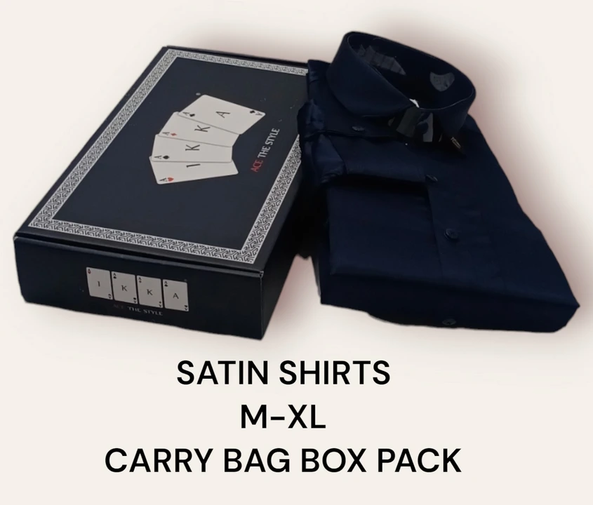 ♦️♣️1KKA♥️♠️ EXCLUSIVE SATIN SOLID BOX PACKING SHIRTS FOR MEN uploaded by Kushal Jeans, Indore on 10/17/2023