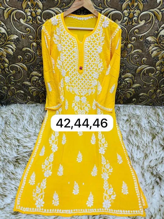 Premium Quality Modal Lucknow Chikan Kurti Available... uploaded by business on 10/17/2023