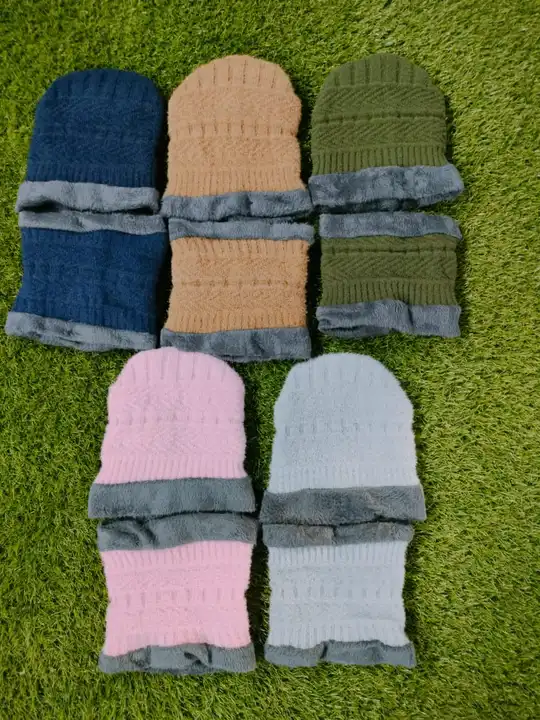 Woolen cap for women baine cap scarf Sardi ki topi winter cap for mans  uploaded by Ns fashion knitwear on 10/18/2023