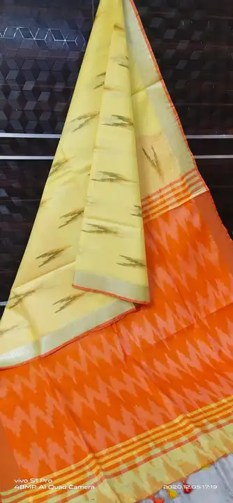 Pure Bhagalpuri Cotton ikkat Weaving Design Saree  uploaded by Kiran Textile on 10/18/2023