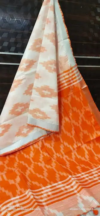 Pure Bhagalpuri Cotton ikkat Weaving Design Saree  uploaded by Kiran Textile on 10/18/2023