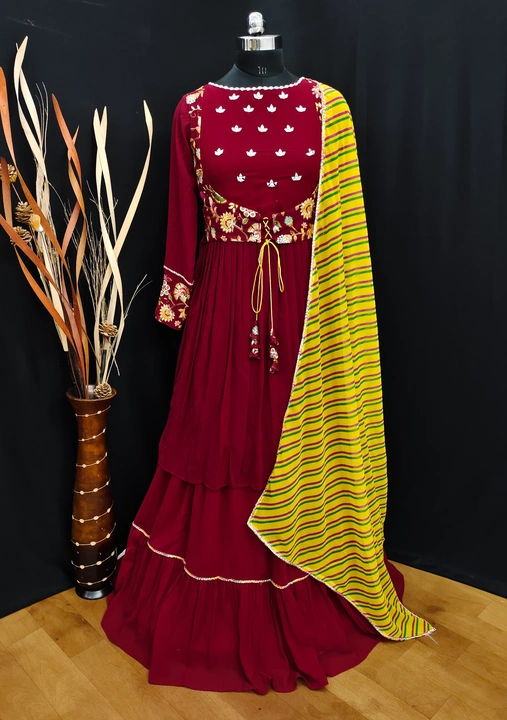 New Lehenga Set with Handwork and embroidery work  uploaded by Vihu fashion on 10/18/2023