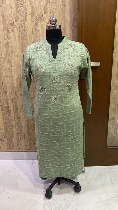 Woolen Kurti with Embroidery uploaded by business on 10/18/2023