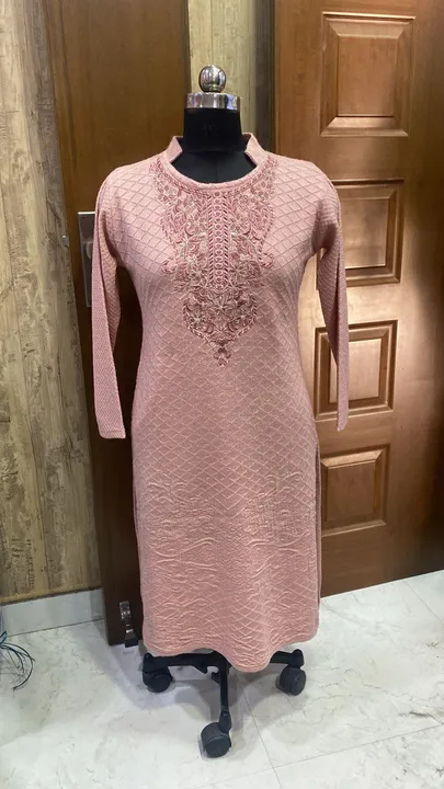 Woolen Kurti with Embroidery uploaded by Nautan Hosiery and Textiles on 10/18/2023