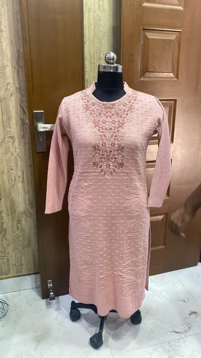 Woolen Kurti with Embroidery uploaded by Nautan Hosiery and Textiles on 10/18/2023