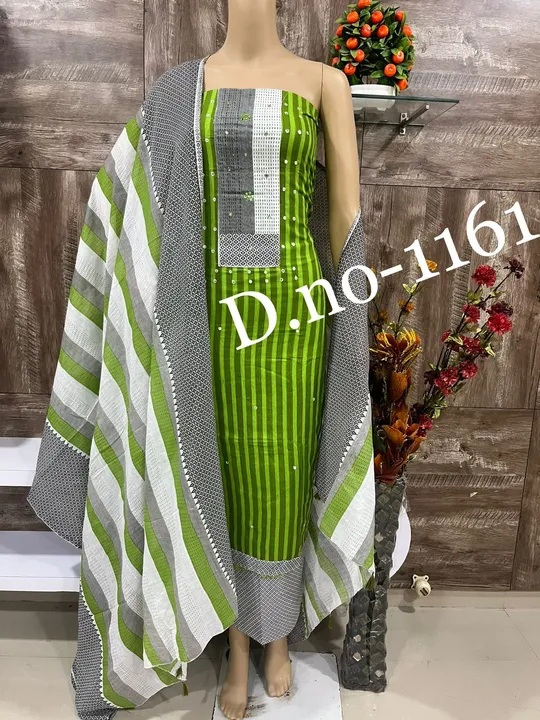 Sequence Embroidery With Printed Mal Mal Dupatta Material For Women uploaded by Zuberiya Global on 10/18/2023