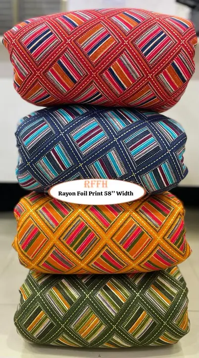 Rayon Foil Print 58’’ Width  uploaded by Rakshit Fashion Fabrics Hub on 10/19/2023