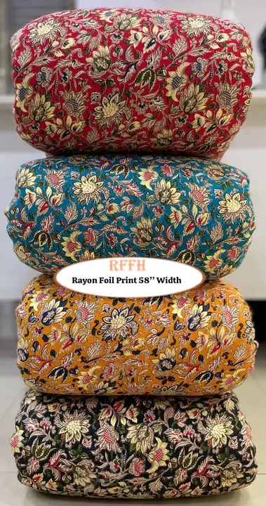 Rayon Foil Print 58’’ Width  uploaded by Rakshit Fashion Fabrics Hub on 10/19/2023