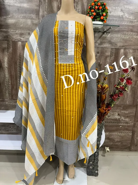 Pure cotton suit with cotton dupatta uploaded by A/N Collection  on 10/19/2023