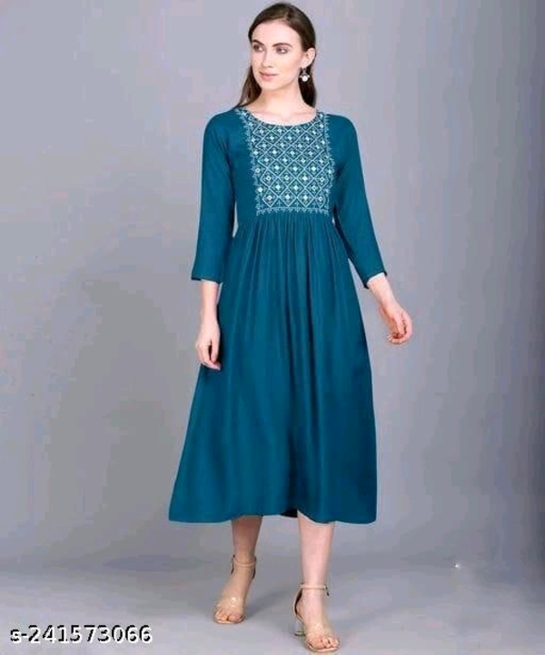 Woman Embroidery kurti gown  uploaded by Shyam ji best kurti fashion company on 10/19/2023