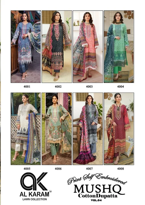 Catalog  Al Karam Mushq Vol-4 Dress Material uploaded by Style4sure on 10/19/2023