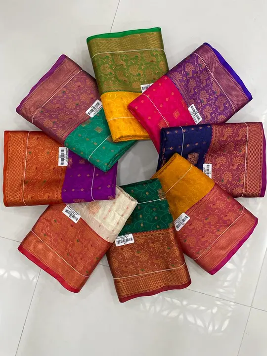 Premium Quality Soft Silk Saree In Copper Zari
Full Saree with Blouse
Colour - 8
Set       - 8
 uploaded by H.A Traders on 10/19/2023