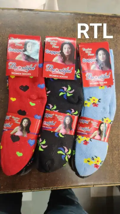 Ladies asst woollen socks 12 pic pack  uploaded by business on 10/19/2023