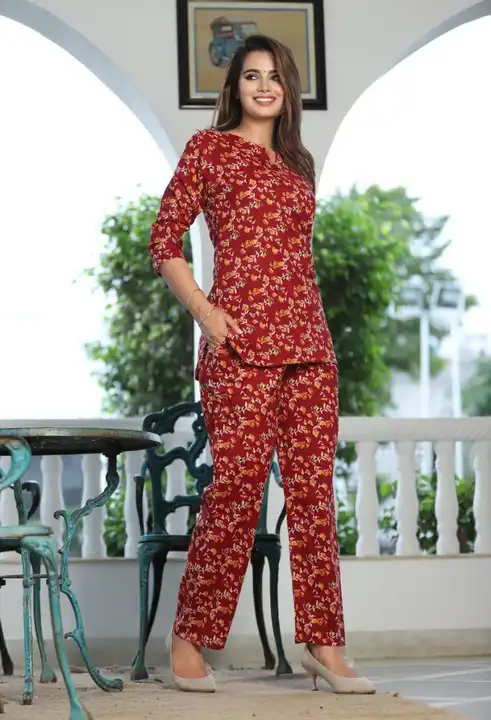 Beautiful Night Suit
💯% Cotton 60-60

Best Quality Febric
Both Side Pockets in Pyjama
Nice Stitchin uploaded by Saiba hand block on 10/19/2023