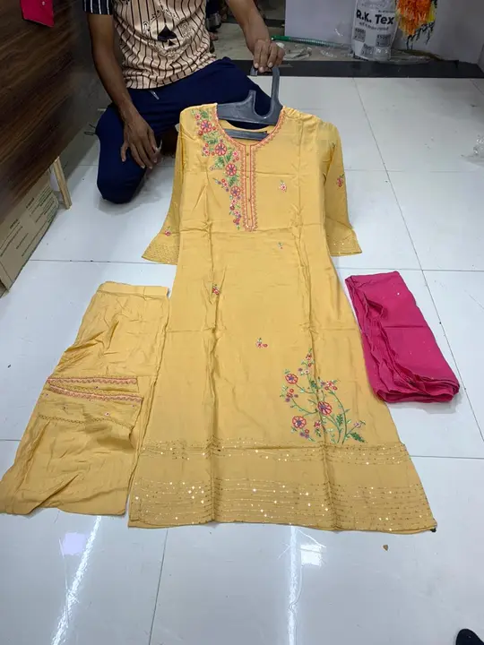 *DIWALI SPECIAL OFFER*

*TOTAL BRANDED MAAL*

*WITH EMBROIDERY WORK*

*2PIC AND 3IC MIX*

*DESIGN AN uploaded by Krisha enterprises on 10/20/2023