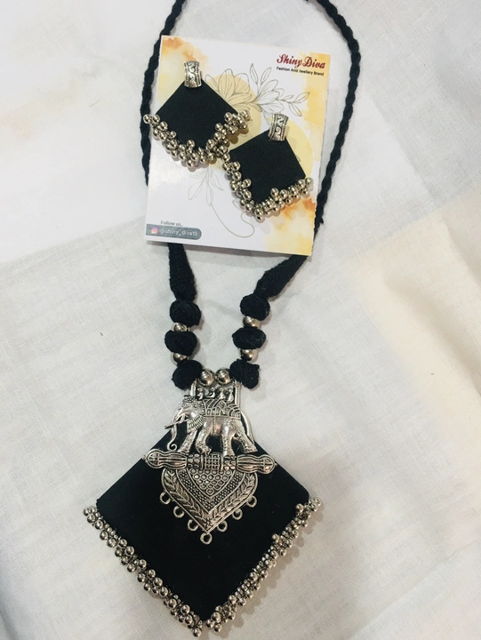 Oxidized black necklace set  uploaded by business on 10/20/2023