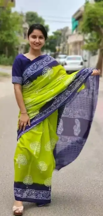 Cotton saree with blouse  uploaded by Indiana Creations  on 10/20/2023