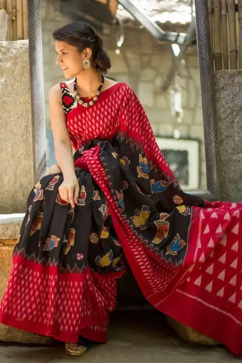 Cotton saree with blouse  uploaded by Indiana Creations  on 10/20/2023