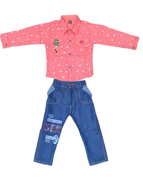 Kids boys shirts and jeans pant set  uploaded by Abjal dresses on 10/20/2023