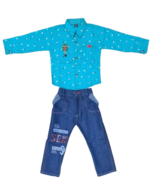 Kids boys shirts and jeans pant set  uploaded by Abjal dresses on 10/20/2023