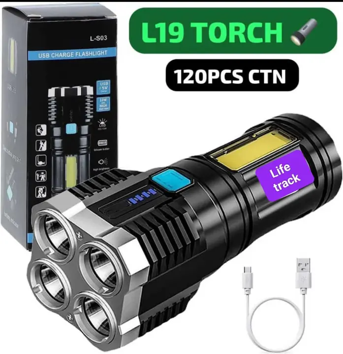 5ij 1 Torch light with power bank  uploaded by Life track on 10/20/2023