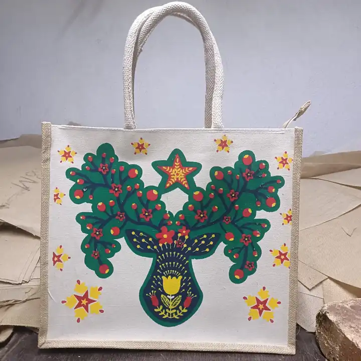 Post image Size 14×16×5.5, with zipper, canvas + juco fabric, 400 bags stock, rate 99₹ per, delivery charge extra
Whtsp 8446352761