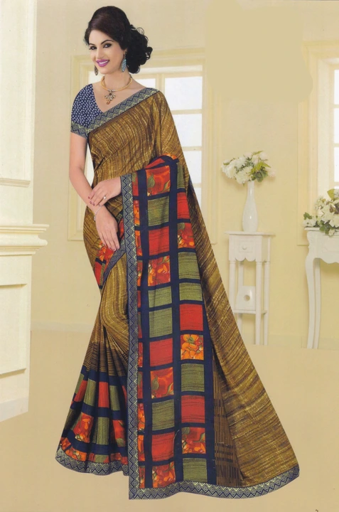 Beautiful Chiffron sarees with blouse piece available  uploaded by Manomaya on 10/21/2023