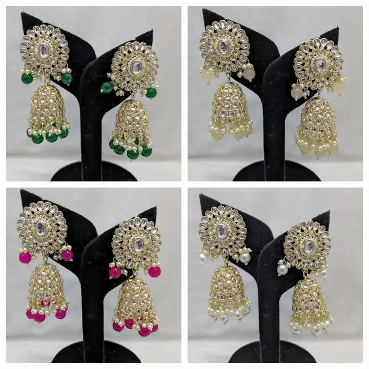 Kundan earrings  uploaded by Sb designs on 10/21/2023