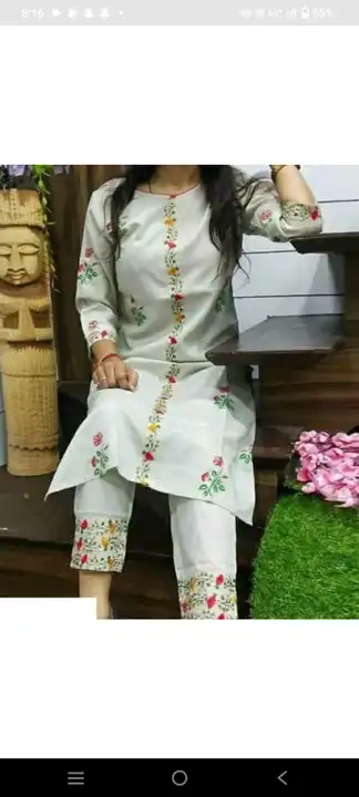 Kurti with pant set  uploaded by business on 10/21/2023