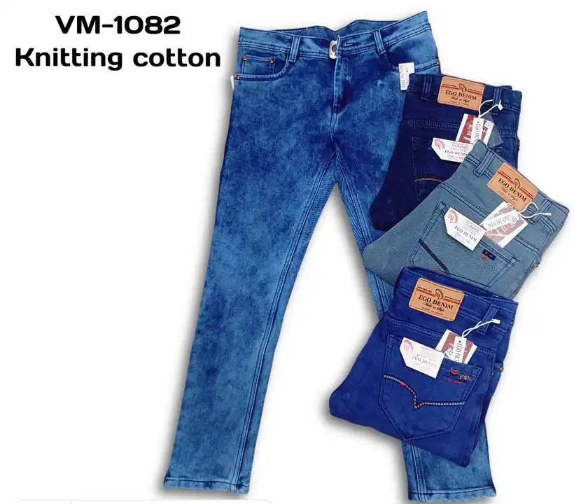 Men's knitting cotton jeans  uploaded by Victory Exports on 10/21/2023