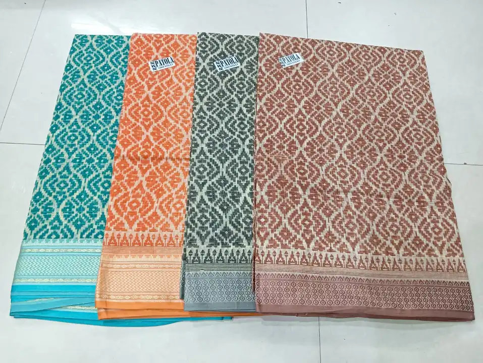 Patola cotton saree with blouse
Soft material
 uploaded by Shv Sh Handloom on 10/21/2023