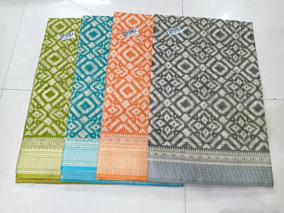 Patola cotton saree with blouse
Soft material
 uploaded by Shv Sh Handloom on 10/21/2023