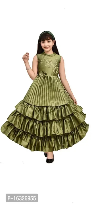 Green Satin Dress For Girls uploaded by R M online shop  on 10/22/2023