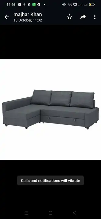 L shape sofa combad  uploaded by business on 10/22/2023