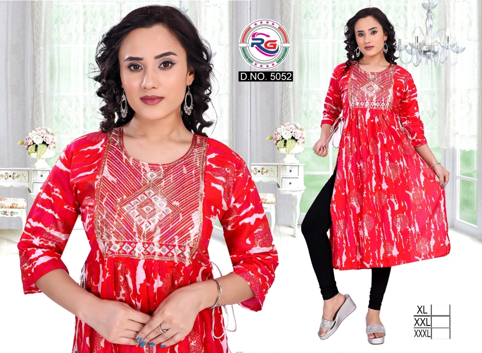 Sequence work Dori Design Nyra Cut Kurti uploaded by business on 10/22/2023