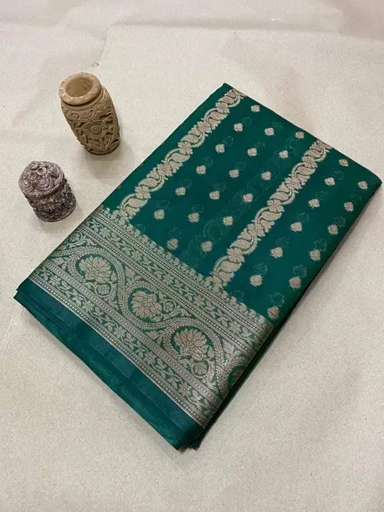 KHADI GEORGETTE BANARASI SAREE  uploaded by S.N.COLLECTIONS  on 10/22/2023
