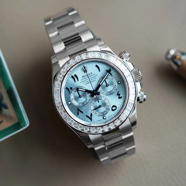 Rolex arbi figure diamond watch  uploaded by Trendy Watch Co. on 10/22/2023