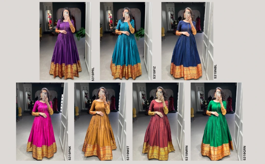 Narayan Pet Gown - 7777955309 uploaded by Rang Bhoomi on 10/22/2023