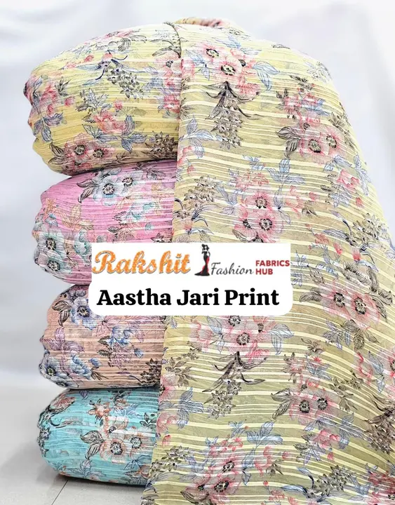 Aastha Jari Print 58’’ Width  uploaded by Rakshit Fashion Fabrics Hub on 10/23/2023