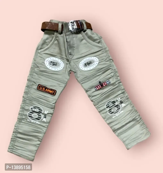 Kids Baby Boy  Boy Cotton Printed Jeans uploaded by Best deal on 10/23/2023
