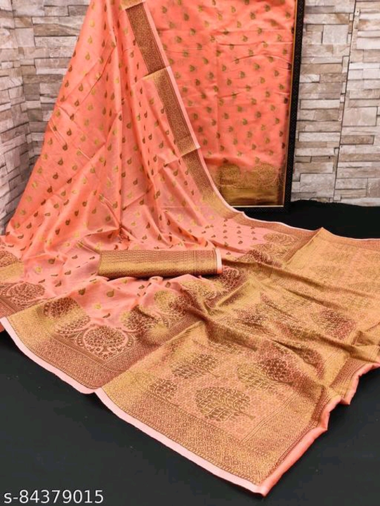 Partywear Kanjeevaram Cotton Silk Aqua Blue Lace Border Saree With Blouse uploaded by Garments store on 10/23/2023